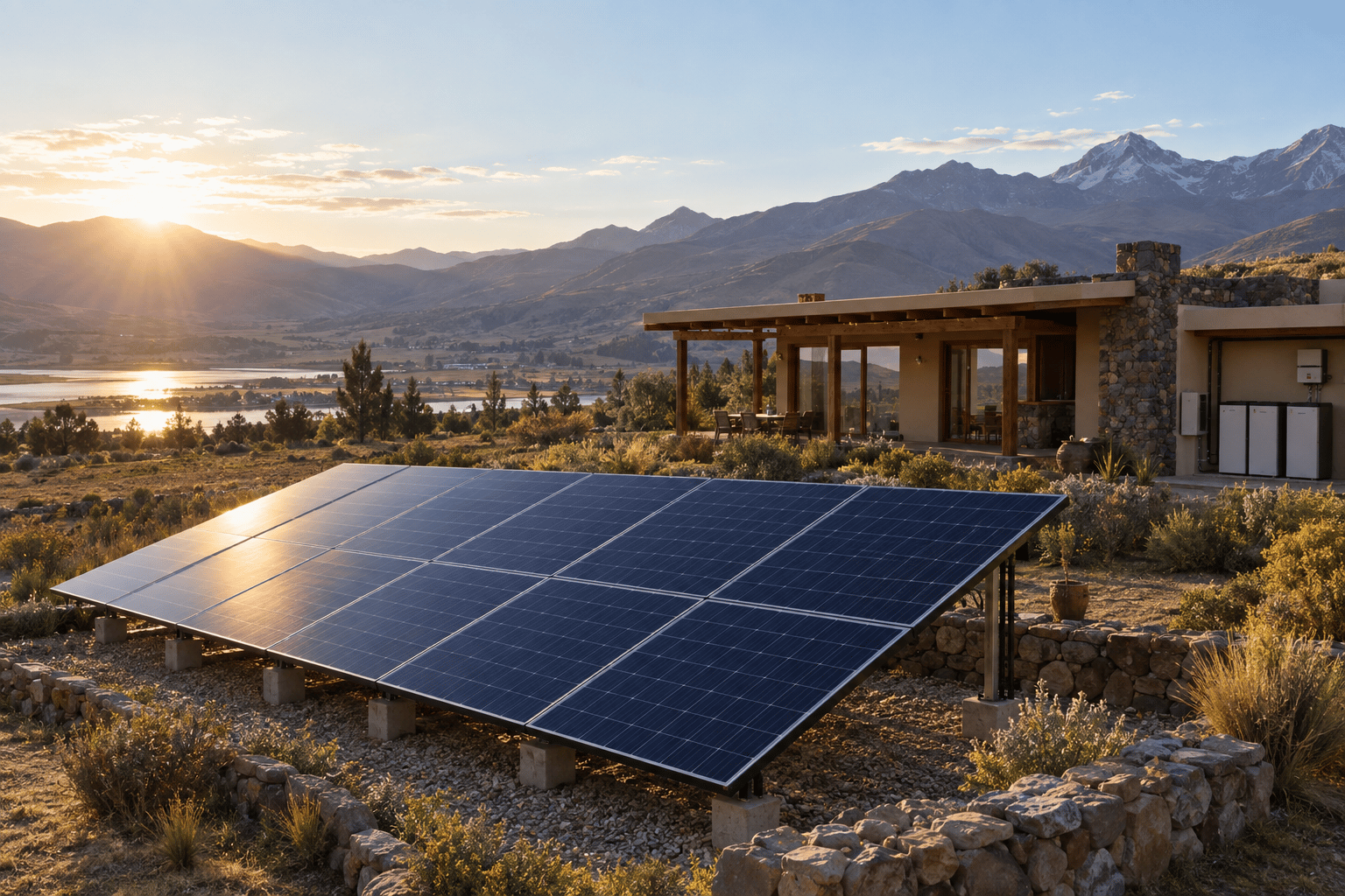 Sistema solar aislado off-grid en entorno rural boliviano